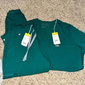 Figs Scrub Set - Hunter Green Size Medium